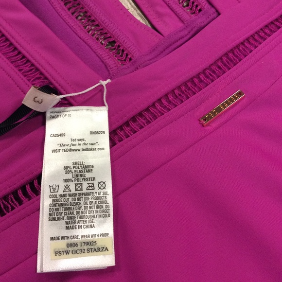 Ted Baker London Pointelle Deep V Swimsuit - Picture 6 of 6